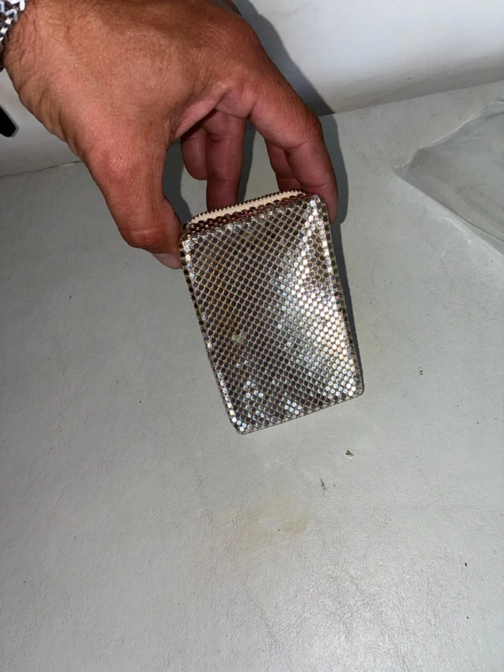 Whiting & Davis Silver Mesh cigarette Case